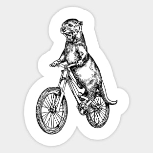 SEEMBO Otter Cycling Bicycle Bicycling Biker Biking Riding Bike Sticker